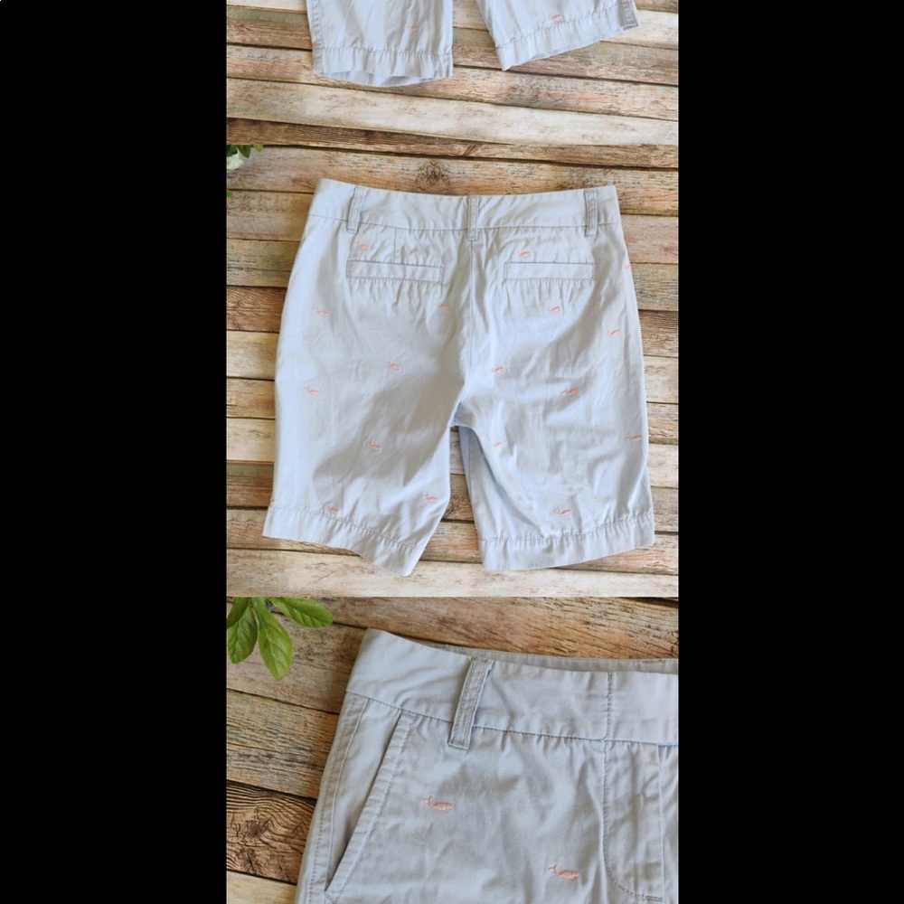 Whale print J Crew Chino shorts